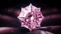 A close-up image capturing the Pink Star Diamond\'s delicate facets,