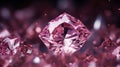 A close-up image capturing the Pink Star Diamond\'s delicate facets