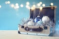 Close up Image of christmas festive decorations Royalty Free Stock Photo