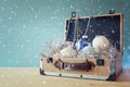 Close up Image of christmas festive decorations Royalty Free Stock Photo