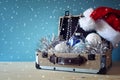 Close up Image of christmas festive decorations Royalty Free Stock Photo