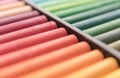 Close-up image of colorful chalk pastels in box Royalty Free Stock Photo