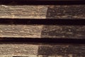 Close-up image of the construction of wooden beams. Royalty Free Stock Photo