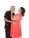 Kissing middle age couple