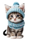 A close-up image of a cute kitten. Ai-generated.