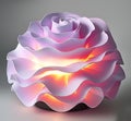 Glowing Paper Rose Lamp Royalty Free Stock Photo