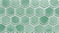 Green Hexagon Tiles Seamless Pattern Background. Royalty Free Stock Photo