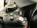 Close-up image of DSLR camera. close-up shutter button for photography Royalty Free Stock Photo