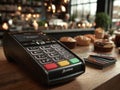 A close-up image of an EFTPOS machine used for transactions Royalty Free Stock Photo