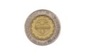 Filipino ten piso coin isolated on a white background