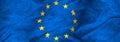 Close-up image of the flag of the European Union Royalty Free Stock Photo