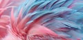 Close-Up Image of Flamingo Feather, Light Azure and Pink Style