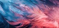 Close-Up Image of Flamingo Feather, Light Azure and Pink Style