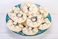 Close up image of Flower Shaped Persian Sweet Rice Cookies Naan Royalty Free Stock Photo