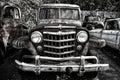 Old Scrap Truck in a Junk Yard Royalty Free Stock Photo