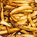 Close up image of greasy French fries Royalty Free Stock Photo