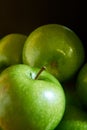 A close-up image of a group of green Granny Smith cooking apples. Royalty Free Stock Photo