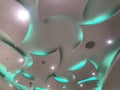 Close up image Gypsum false ceiling or suspended ceiling design view in different like fish pattern to get more attraction in an