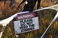 Halloween Zombie Warning Sign