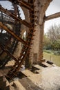 Close up image of historic water wheels in Hama Royalty Free Stock Photo