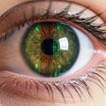Human eye reflecting binary code Royalty Free Stock Photo