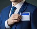 ID card or badge, symbolizing personal identification, credentials, and verification