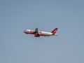 Leh, Jammu and Kashmir, India - June 26, 2011 : Kingfisher Airlines airbus A-320 # VT-DKR takes off from LehIXL. Royalty Free Stock Photo