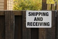 Old Shipping and Receiving Signage Royalty Free Stock Photo