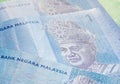 Close up image of malaysian ringgit currency banknotes.