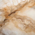 Translucent Layers: A Dreamlike Close-up Of Brown And White Marble