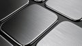 A close-up image of a metallic surface with a brushed texture. Royalty Free Stock Photo