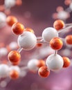 Exploring the Intricacies of Molecules: Spheres Representing Interactions in Biotechnology and Healthcare Royalty Free Stock Photo