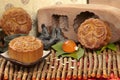 Close up image of mooncake. Conceptual image Royalty Free Stock Photo