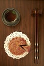 Close up image of mooncake. Conceptual image Royalty Free Stock Photo