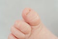 Close-up image of newborn baby's toes Royalty Free Stock Photo