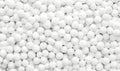 White Spherical Foam Balls Background for Crafts and Decoration