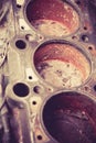 Old automobile cylinder block Royalty Free Stock Photo