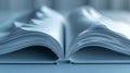 Open book with blue pages and spine Royalty Free Stock Photo