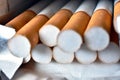 Open Package of Cigarettes Royalty Free Stock Photo