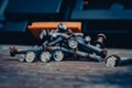 Close-up image of a pile of bolts