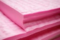 close-up image of pink fiberglass insulation Royalty Free Stock Photo
