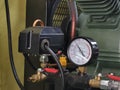 Close up image pressure gauge meter. Royalty Free Stock Photo