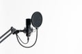 A close up image of proffesional studio mic isolated on the white background