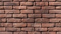 Close-up image of a red brick wall with horizontal lines and subtle depth SEAMLESS PATTERN Royalty Free Stock Photo