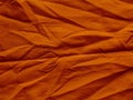Rich Orange Crumpled Fabric Texture