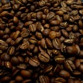 Close up image of roasted brown coffee beans Royalty Free Stock Photo
