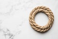 A close-up image of a roll of twine, focused selectively and set against a white background Royalty Free Stock Photo