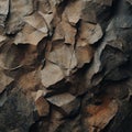 Rough Textured Brown Rock Face Abstract Stone Wall Background Royalty Free Stock Photo