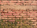 Rustic Brick Wall Texture in Outdoor Home East Java. Royalty Free Stock Photo