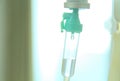 Close up image of saline solution drip Royalty Free Stock Photo